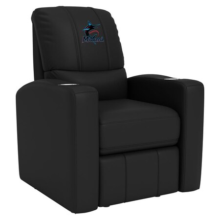 Dreamseat Stealth Recliner with Miami Marlins Primary Logo XZ52082CDSMHTBLK-PSMLB21004